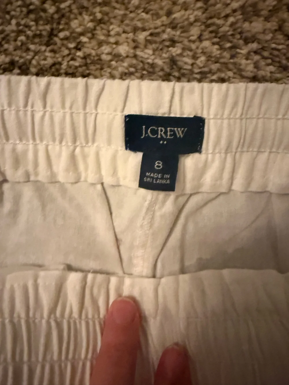 JCrew White Linen Pants